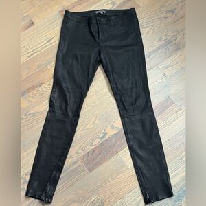 Vince Black Leather Pants Size 8